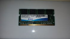 M-122.Memorie Laptop ADATA Sodimm DDR1 1 GB 400 Mhz foto