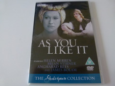Shakespeare - As you like it - dvd teatru foto