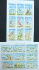 ANGOLA - DINOZAURI, 2 M/SH, NEOB. - E6231 foto