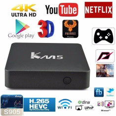 TV BOX Mecool KM5 4K,Amlogic S905X Quad 64bit,1Gb,8gb,Wi-fi,Android 6,Kodi17,NOU foto