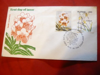 Plic FDC - Flori 1986 Filipine foto