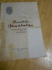 ANALELE BANATULUI - APRILIE - DECEMBRIE - 1931 foto