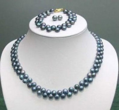 Set perle naturale AAA Black Tahitian Pearl foto