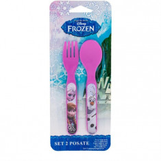 Set Lingurita Si Furculita Plastic Frozen Lulabi foto