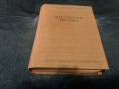 DICTIONAR INVERS 1957 foto