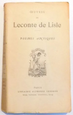 OEUVRES DE LECONTE DE LISLE. POEMES ANTIQUES, PARIS foto