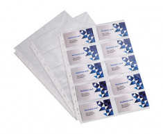 Folie protectie transparenta pentru carti de vizita, A4, set 10 foto