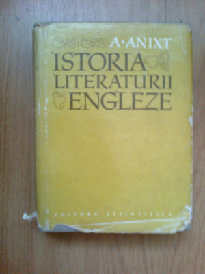 h2a Istoria Literaturii Engleze - A. Anixt foto
