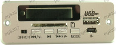Modul decodor MP3, citire USB/ SD, afisaj cu LED-uri, cu telecomanda - 130301 foto