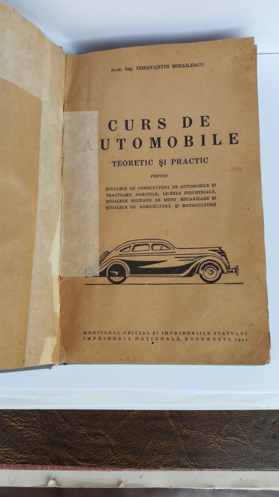 Carte Auto - CURS DE AUTOMOBILE -1944 -- 1940 de pagini | Okazii.ro