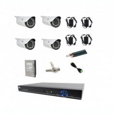 kit complet 4 camere exterior lentila fixa 4 megapixeli foto