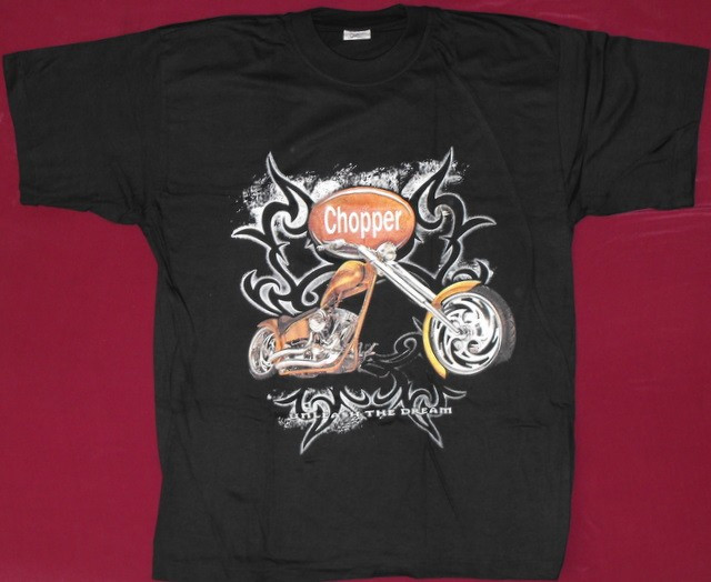 Tricou motocicleta Chopper model tribal,inclusiv XS,de copii