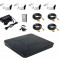 Kit supraveghere video complet 4 camere exterior HD cu IR 20 m si XVR 5 in 1 cu vizionare live telefon mobil+hard 1Tb