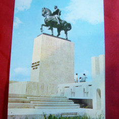 Ilustrata - Vaslui - Statuia lui Stefan cel Mare , anii '60