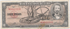 Cuba 10 Pesos 1960 - ( semnatura Che Guevara - 804153 ) P-88c foto