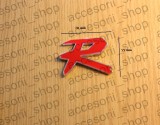 Emblema Auto R Rosu Type, 70x55mm, Plastic, Banda 3M