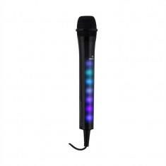 AERO KARA DAZZL, microfon pentru karaoke cu lumina led, culoare neagra foto