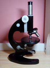 Microscop optic profesional de laborator IOR cu lentile multiple+mat.didactic foto