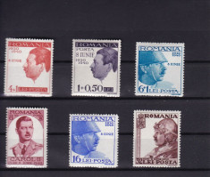 ROMANIA 1940 LP 139 CAROL II 10 ANI DE DOMNIE SERIE MNH foto