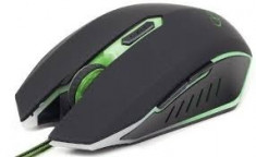 Mouse GEMBIRD Gaming (MUSG-001-G), 2400dpi, USB, green foto