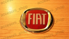 Emblema FIAT 120 mm rosu foto