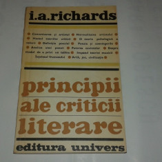 I.A. RICHARDS - PRINCIPII ALE CRITICII LITERARE