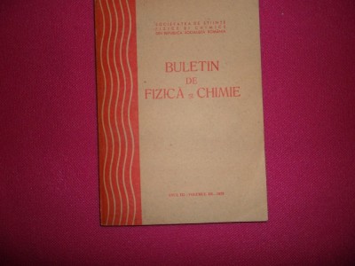 Buletin De Fizica Si Chimie foto