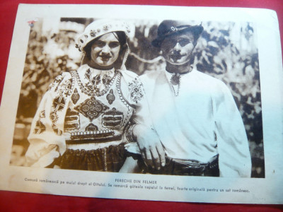 Fotografie dubla -Folclor Romania- Razboi primitiv in Mtii Apuseni ,interbelica foto