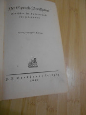 DICTIONAR ILUSTRAT - LIMBA GERMANA - 1940 foto