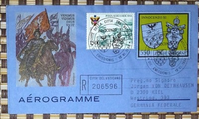 VATICAN 1984 - AEROGRAMA MNH INNOCENZO XI Z36 foto