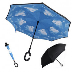 Umbrela reversibila de ploaie cu nori Britanny foto