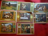 Set 8 Ilustrate - Pictura Religioasa si Reclama Ciocolateria D&#039;Aiguebelle, Necirculata, Printata