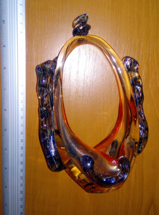 LOT SCRUMIERA VECHE / COSULET LUCRATA MANUAL + DECORATIUNE LEBADA
