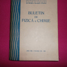 Buletin De Fizica Si Chimie Anul Iv Volumul 1984