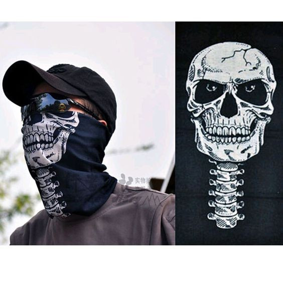 Masca Skull bandana Skeleton ski protectie esarfa craniu schelet cap mort  biker | arhiva Okazii.ro