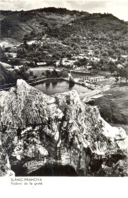 CP Z1112 -SLANIC-PRAHOVA - VEDERE DE LA GROTA-RPR -NECIRCULATA-DATATA 1962 foto