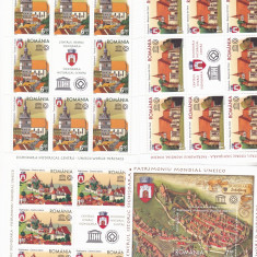 UNESCO,SIGHISOARA,2009 MINISHEET + BLOC,MNH,ROMANIA.