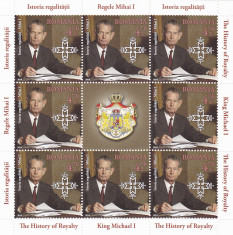 REGELE MIHAI I,2014, MINISHEET,MNH,ROMANIA. foto