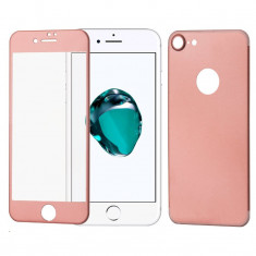 Folie 3D 2018 ALUMINIU iPhone 7 ROSE (protectie fata + spate) roz,pink foto