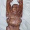 STATUIE LEMN BUDDHA,statueta veche sculptata in lemn BUDDHA Originala,RARA,T.GRA