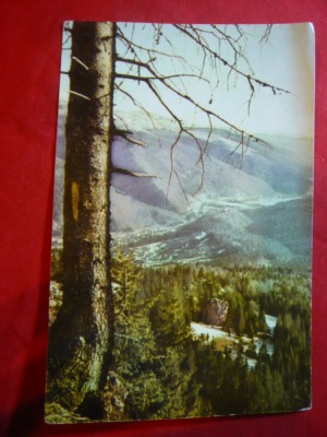 Ilustrata Valea Prahovei vazuta de la Cota 1500 , sfarsitul anilor &amp;#039;50 foto