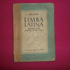 Gh.Gutu/ Limba Latina a VIII-a,1957