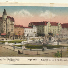 cp Romania Oradea : Piata Unirii - 1928