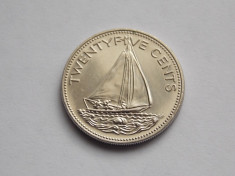 25 CENTS 1985 BAHAMAS -UNC foto