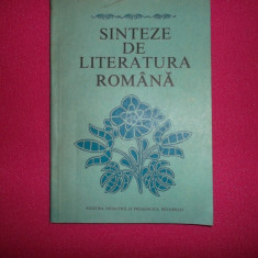 Constantin Crisan - Sinteze De Literatura Romana