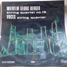 COPERTA / MAPA DISC RCM: WILHELM GEORG BERGER - STRING QUARTET 15 (ST-ECE 03046)