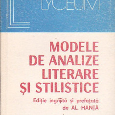 AL. HANTA - MODELE DE ANALIZE LITERARE SI STILISTICE