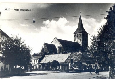 CP Z1157- AIUD -PIATA REPUBLICII -CIRCULATA 1960 foto