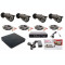 Kit 4 camere supraveghere exterior AHD FULL HD complet 30 m IR 1080P