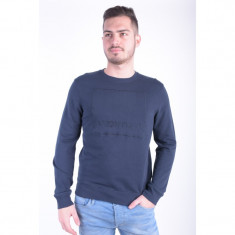 Bluza Bumbac Selected Saly Emb Crew Neck Bleomarin foto